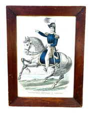 Brigadier General Zachary Taylor Lithograph 1846 by J Baillie in Wood Frame picture