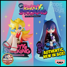 US SELLER - New Panty & Stocking Monitor Top Figure Set of 2 Banpresto New picture