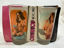 Centerfold Magic HiBalls Undressing Highball Glasses Set 4 Vintage Barware Multi picture