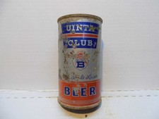 UINTA CLUB O/I IRTP FLAT TOP BEER CAN~BECKERS PRODUCTS, OGDEN, UT picture