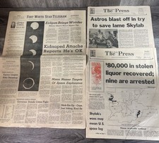 1970s Texas Newspaper Lot (3) SKYLAB Space Race 1970 SOLAR ECLIPSE Fort Worth picture