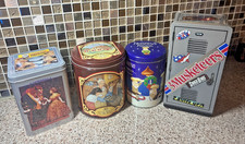 4pc Lot Vintage Collector Tins 3 Musketeers 1989, Nestle Disney, Nestle, Hershey picture