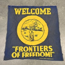 Antique 40s Dayton Ohio Frontiers Of Freedom Miami Valley Banner Flag Western Ad picture