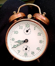 Vintage PETER MECHANICAL TWIN-BELL ALARM CLOCK GERMANY CIRCA 1960-1970 - WORKING picture