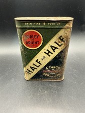 Vintage Half and Half Tobacco Tin – Burley & Bright Pipe Tobacco – Collectible picture