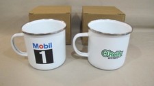 MOBIL 1 & O'REILLY AUTO PARTS LOGO METAL CAMP MUG SET- NEW IN BOXES picture