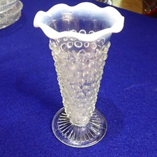 Anchor Hocking Moonstone Glass Bud Vase 5.5