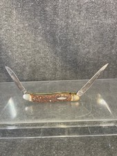 Vintage Camillus #69 Pocket Knife USA 3 Blades Bone Handle picture