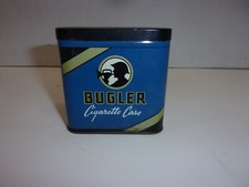 Vintage Bugler Cigarette Case Blue Cigarette Tin Case Empty 3
