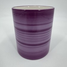 Teleflora Purple Ceramic Vase White With Purple Swirls picture