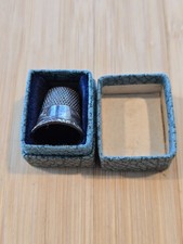 Fantastic Antique sterling silver thimble sz 10 In Original Box #1 picture