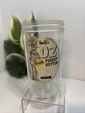 Vintage Swift's Smooth OZ Peanut Butter Glass Jar  The Wizard of TIN MAN picture
