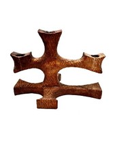 Vintage Don Shoemaker for Senal Hand Carved Candelabra Wooden Mexico RARE HTF picture