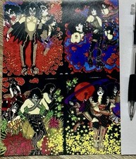 KISS SOLO ALBUM lp 4 mini poster  Card set Gene Simmons Paul Stanley Ace  Peter picture
