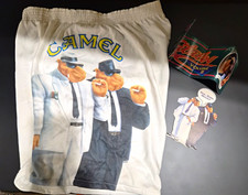 Vintage Joe Camel Fleece Shorts NOS Unworn Original Box Camel Cash 1990s picture