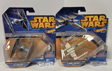Hot Wheels Starships Star Wars X-Wing Fighter & TIE Fighter Die-Cast Starship picture