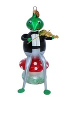 Radko Italian SWAMP STOMPER Frog Band Christmas Ornament picture