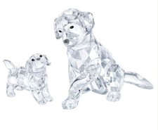 Swarovski Peaceful Countryside Labrador Family Mother with baby Puppy #5705330 picture