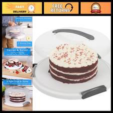 Extra Large Cake Carrier for 12 Inch 3-Layer Cakes - Durable, Portable, White picture