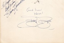 Lawrence Welk dancers Bobby Burgess & Elaine Niverson autographs cut signatures picture