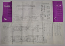 1970 Costa Armatori T/N Carla C Cruise Ship Passenger Deck Plan Brochure 24x16 picture