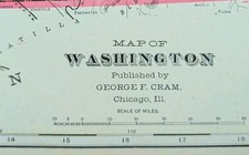 Vintage 1901 WASHINGTON Map 22