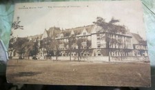 University of Chicago Postcard postmark 1929 vIntage RPPC Emmons Blaine Hall picture
