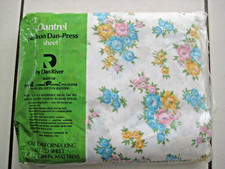 Dantrel No Iron Dan-Press Multicolor Floral Fitted  King Size Bed Sheet  NEW picture