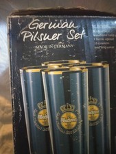 Warsteiner German Pilsner Beer Glasses Boxed Set Made in Germany picture