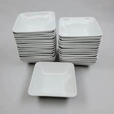 Delta Airline International First Class Plain White Small Square Bowl 0442-07012 picture
