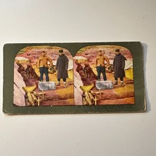 A Treat For The Boys In The Japanese Camp Antique Stereoview Card 5H6-5 picture