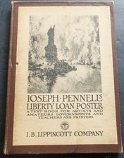 Orig WW1 1918 Liberty Loan Poster Book by Joseph Pennell A TEXTBOOK FOR ARTISTS picture