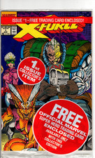 X-FORCE #1 (1991): 3rd Warpath: Sealed with Cable Card: Negative U.P.C.: NM picture
