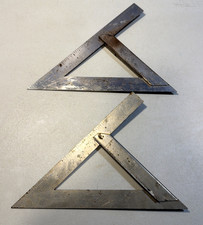 Fred C. Breul Tool Works USA Fox's Miter Square Triangle - Bridgeport CT  - Two picture