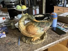 Vintage Chelsea House Ceramic  Duck Tureen lidded Planter Centerpiece Sculpture picture