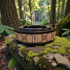 Gucci Ashtray Vintage Gold and Brown Gg Print  Great Condition (new Item) picture