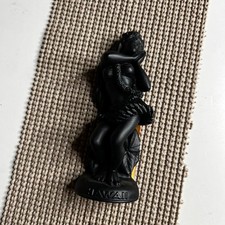 Vintage HIP Original Hawaiian Hula Dancer Figurine Black Volcanic Lava Hawaii picture