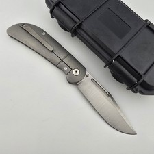 Tuyaknife Calico Jack Folding Knife Clip Point M390 Titanium Frame Lock TK51521 picture