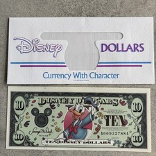 Crisp Uncirculated 2000 Donald Duck Ten Disney Dollars With Envelope picture