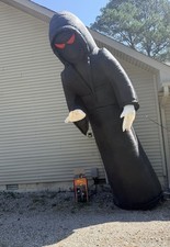 16 Foot Grim Reaper Air Blown Halloween Display Inflatable Airblown Tall Large picture