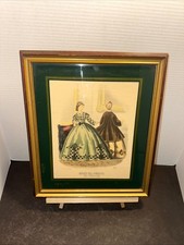Vintage Musee des Familles 2184 French fashion framed print 14 x 12 picture