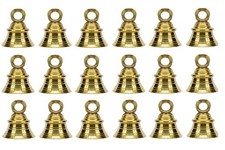 Brass Hanging Bell for Festival Home Decoration (2 Inch Pack of 18) picture