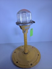 Vintage Airport Runway Taxiway Light Clear Globe Pedestal Base Restoration Decor picture