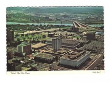 Tulsa's new Civic Center vintage Postcard unposted aerial view picture
