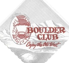 Boulder Club Casino Original Cocktail Napkin Enjoy The West Las Vegas NV c 1950s picture