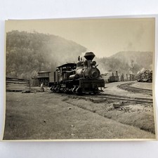 Ely Thomas Lumber Co Shay Locomotive #3 Vintage Logging Train 8x10 Sepia Photo picture