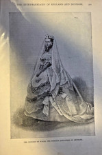1896 Vintage Magazine Illustration Princess Alexandra of Wales picture