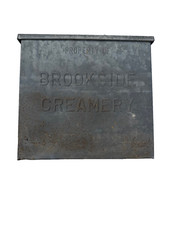 Vintage Galvanized Insulated Milk Bottle Box Brookside Creamery picture