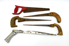 5 Vintage Mixed Handles Allway MFG Co Keyhole Key Hole Saws Miter Cutting Tools picture