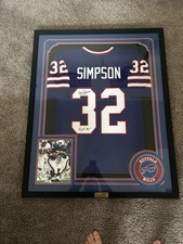 OJ Simpson Signed Buffalo Bills #32 Framed Jersey HOF 85 JSA Witnessed COA picture